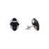 Sudraba auskari "Delia (Graphite Lite Chrome)" ar Swarovski™ kristāliem
